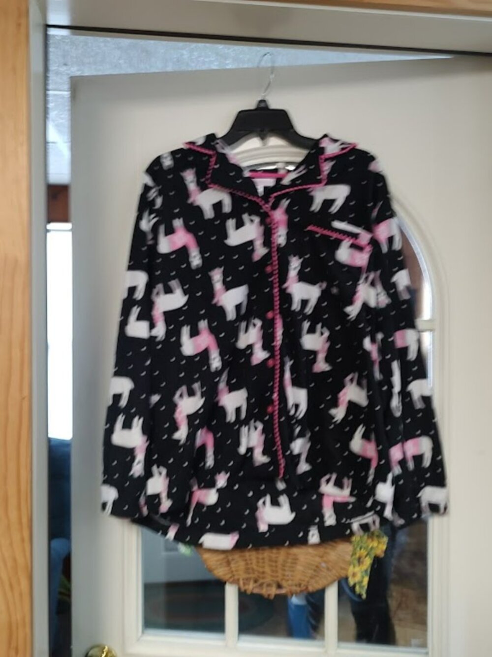 New Pillow Talk Black Llama Soft Fleece Pajama Set Size Women's XL